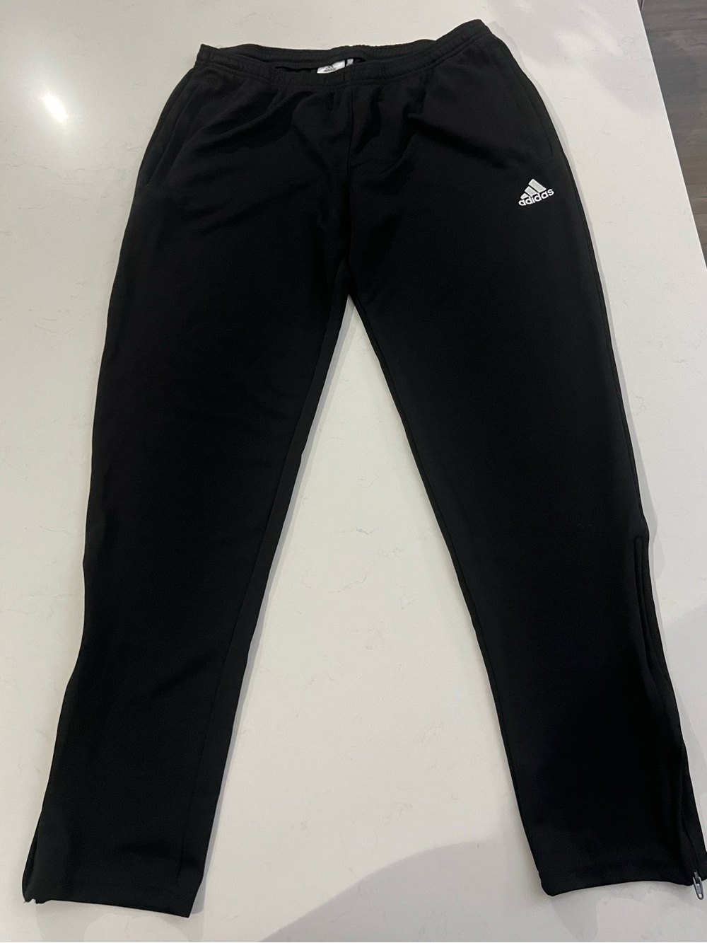 adidas Kids Black Joggers with White Logo